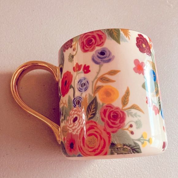 Rifle Paper Co. for Anthropologie Garden Party Monogram Mug Letter U - Picture 6 of 7